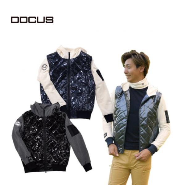 ドゥーカス 秋冬 メンズ ジャケット 2Way Volume Jacket  ネイビー ブラック 防寒 DOCUS DCM21A004