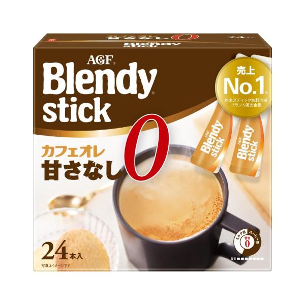 AGF ブレンディ スティック カフェオレ 甘さなし 7.8ｇX24本 6箱