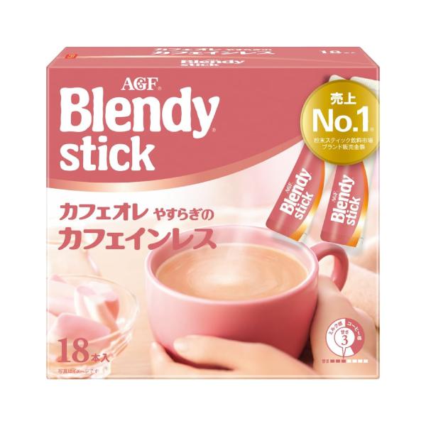 AGF ブレンディ スティック カフェオレ やすらぎのカフェインレス 7.3ｇX18本 6箱
