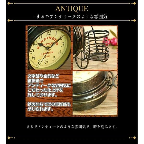 置時計 アンティーク調 ヨーロピアン ビンテージ風 自転車型 時計 