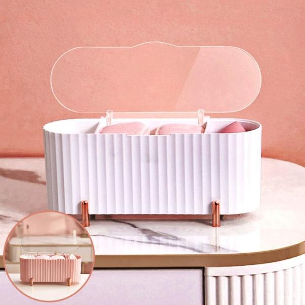 仕切り付きマルチケースです。綿棒、コットン、パフなどを綺麗に整理出来ます。中の仕切り板は取り外し可能なので用途に合わせます。綿棒やコットン・パフ以外にもよく使うアイテムなどの小物類も収納可能。【カラーバリエーション】・ピンク・ホワイト【サイ...