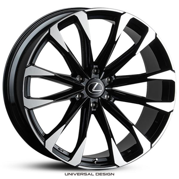 レクサス LX600 LX700h 用 UNIVERSAL DESIGN ユニバーサルデザイン FF01S 24105 25 6/139 BLACK POLIS