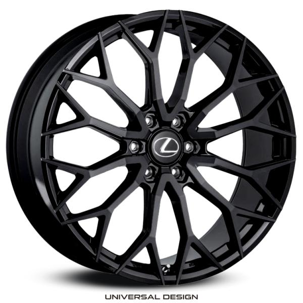 レクサス LX600 LX700h 用 UNIVERSAL DESIGN ユニバーサルデザイン FF02M 24100 55 6/139 GROSS BLACK