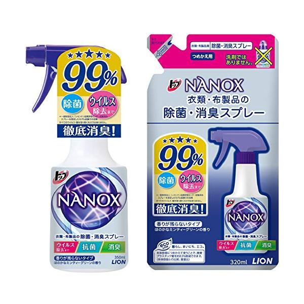 他サイト： 【Amazon.co.jp 限定】 NANOX (ナノックス) 衣類・布製品の抗菌 除菌 消臭スプレー 本体350ml+詰め替え320mlの商品画像
