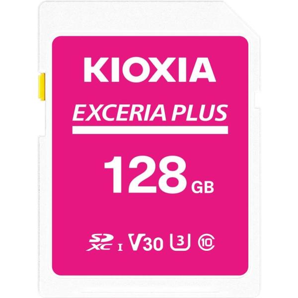 KIOXIA(キオクシア) SDカード 128GB EXCERIA PLUS UHS-I U3 V30 Class10 SDXC 最大読出速度100MB/s 最大書込60MB/s 4K対応  KLNPAE128G-SD 4582563859760