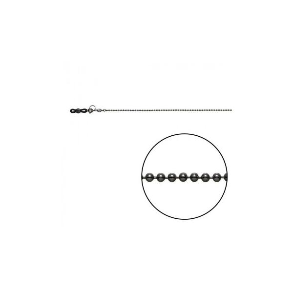 ブラックカラーのメガネチェーンです。メガネをオシャレに彩ります。