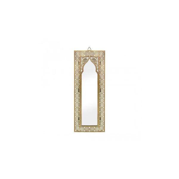 繊細にカットされた模様が美しいハンギングミラー。オリエンタルな雰囲気がお部屋の華やかなアクセントに。壁に掛けて使用したり、棚の上などに立てかけてインテリアとしてもオシャレ。お部屋のインテリアを一段と引き立てます。