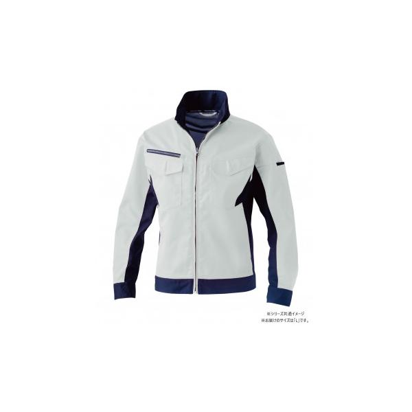 桑和 3472-00 長袖ブルゾン Lサイズ シルバーグレー(22) SOWA