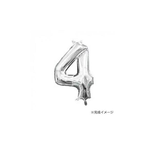 アナグラム社製　エアフィルバルーン　完成時高さ:約35cm　シルバー ナンバー4 A33082