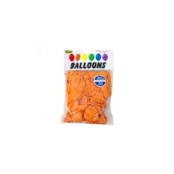 Hi-Delight　BALLOONS　ゴム風船　スタンダード 30cm　単色 50入 オレンジ 11305/05