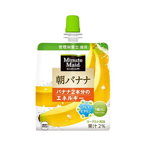 他サイト： コカ・コーラ ミニッツメイド 朝バナナ ゼリー 180mlパウチ×6個の商品画像