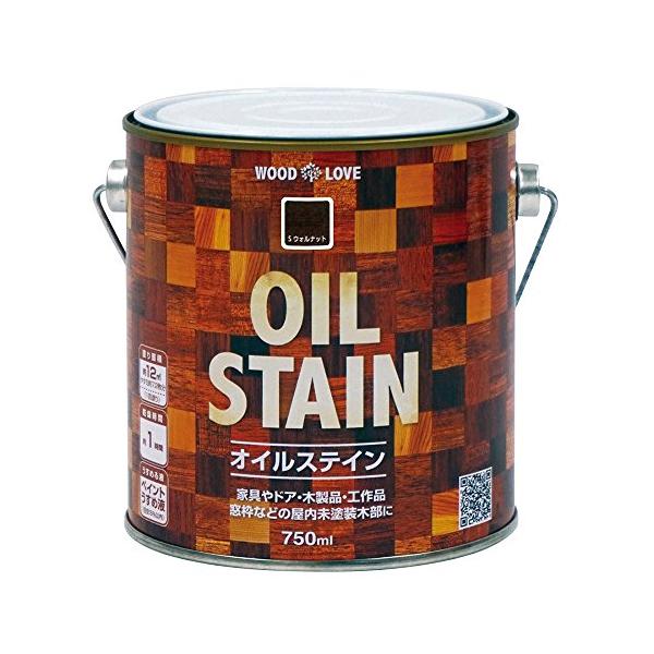 他サイト： ニッペ WOOD LOVE オイルステイン Sウォルナット 750MLの商品画像