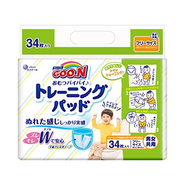 トレーニングパッド フリーサイズグーン 安心トレーニング 34枚 37cm