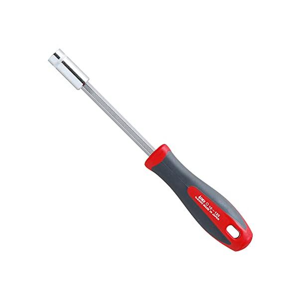 レッド|グレー/対辺10mm/No.6000・Size:対辺10mm・パッケージ個数:1・規格:対辺10×125・先端幅:15mm・軸長:125mm・軸径:8mm・全長:245mm