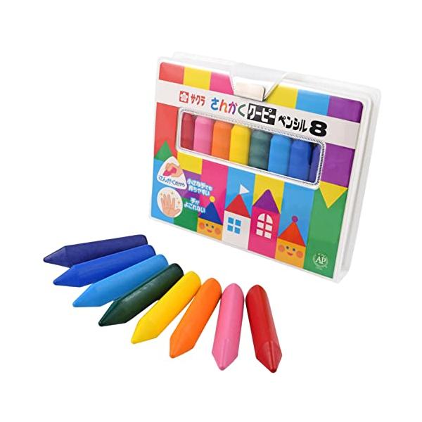 バラ8色セット/8個 (x 1)/FYL8・Color:8色セットStyle:バラ・パッケージ個数:1・特徴1はじめてのおえかきにピッタリのさんかくクーピー。赤ちゃんの小さな手でも握りやすい三角形のクーピーです。・特徴2クレヨンのような発色...