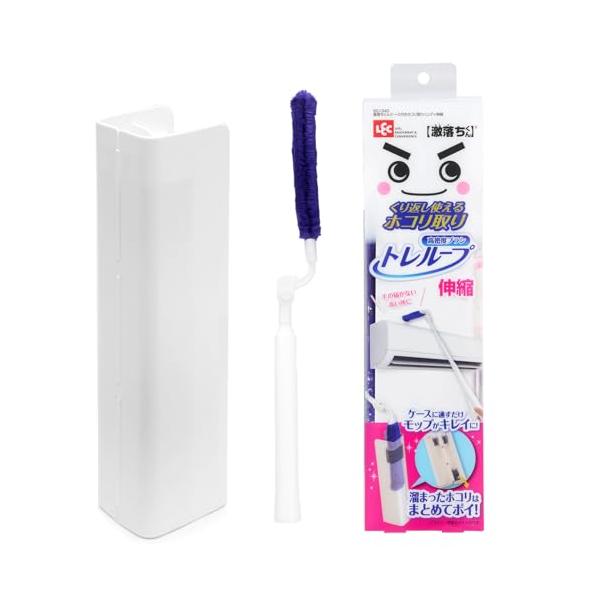 ベーシックホワイト/約（75×60×290H）mm/S01340・Style:ベーシックPatternName:伸縮タイプ・パッケージ個数:1・ケースに通すだけでいつでもモップがキレイケースに溜まったホコリはまとめてポイ・くり返し使えるので...