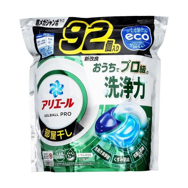 P&G アリエール ジェルボール プロ 部屋干し 超メガジャンボ 92