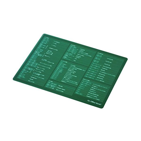 他サイト： エレコム マウスパッド 入力支援 エクセルショートカット XLサイズ グリーン MP-SCBGEの商品画像