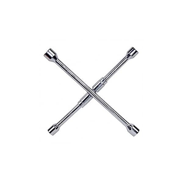 他サイト： メルテック 車用クロスレンチ タイヤ交換工具 折りたたみ式 薄型ソケット(17/19/21/23mm) MT-4 シルバーの商品画像