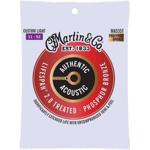 MARTIN AR[XeBbNM^[ AUTHENTIC ACOUSTIC Treated with Lifespan 2.0 MA535T Custom Light .011-.052