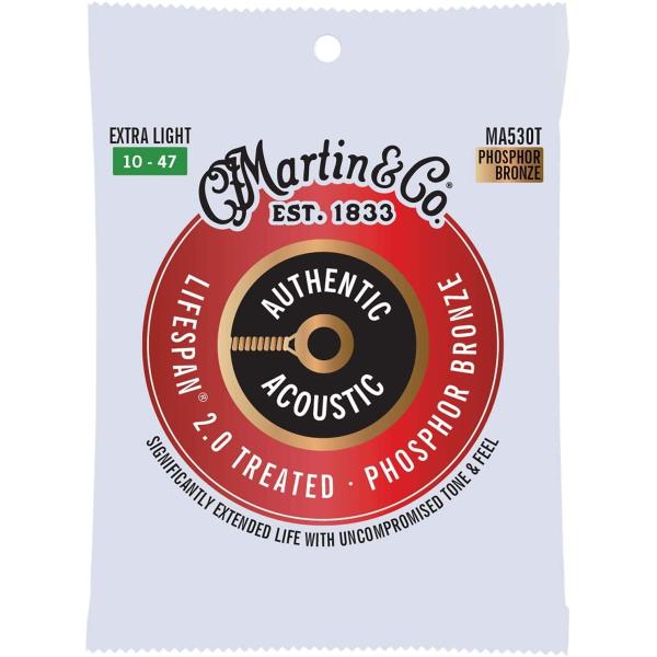 MARTIN AR[XeBbNM^[ AUTHENTIC ACOUSTIC Treated with Lifespan 2.0 MA530T Extra Light .010-.047