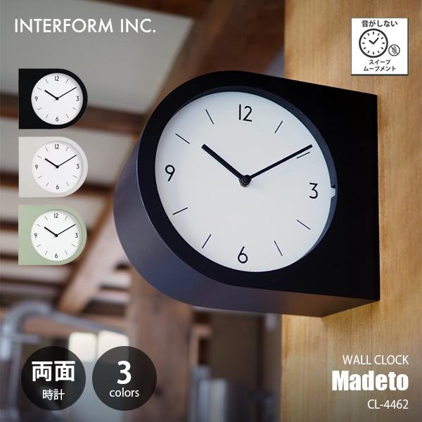 INTERFORM（インターフォルム） Madeto マデト 両面掛時計 CL-4462