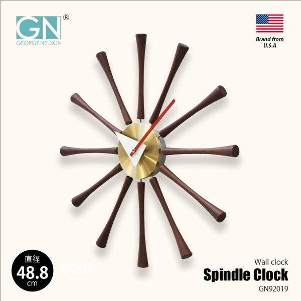 GEORGE NELSON CLOCK ジョージネルソンクロック Spindle Clock スピンドルクロック GN92019 / 壁掛け時計 掛け時計 掛時計 ウォールクロック