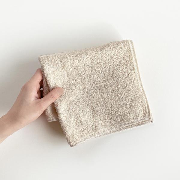 SyuRo シュロ オーガニック ハンドタオル 33×37cm 綿100％ 生成り 無地 愛知・今治産 スーピマコットン