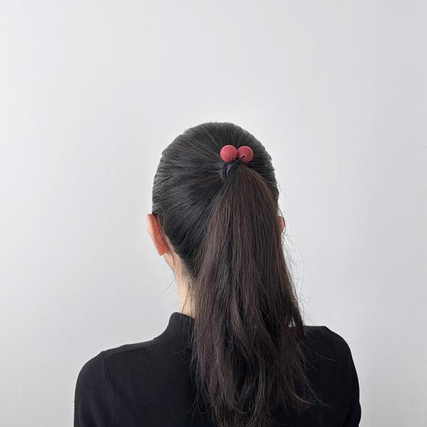 KOST KAMM コストカム ヘアゴム ウッドボール 9529 ドイツ 髪ゴム ライトグレー レッド ライトブルー ブラック