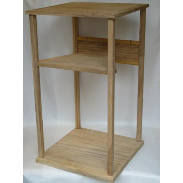 利休好写　山里棚(組立式) 美品　茶道具　和風インテリア　送料込 茶器/茶道具 お棚】 桐 山里棚 竹張砂摺 利休好写し 小林幸斎作