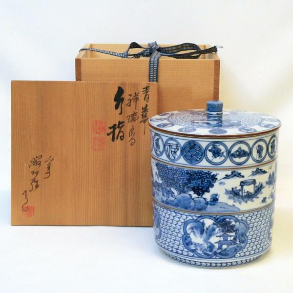 平安 高野昭阿弥 青華 瑞祥文 水指 Yahoo!オークション -「昭阿弥」(水指) (茶道具)の落札相場