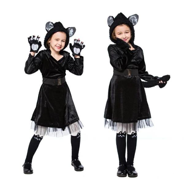 ハロウィン 衣装 キャットウーマン 黒猫 猫女に変身 ハロウィン 衣装 子供 ハロウィン コスプレ 子供 ハロウィンコスチューム キッズ ハロウィン仮装 ジュニア