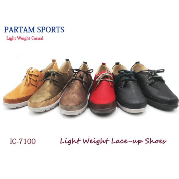 【定番】PARTAM SPORTS 軽量 カジュアル レースアップ 大人気 スニーカー  コンビ  デイリー  オシャレ  カジュアル 屈曲  新色 幅広 秋 3E  IC7100