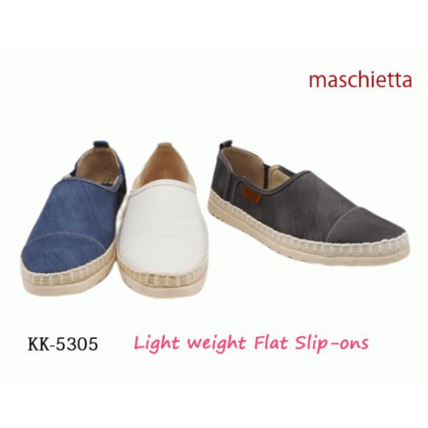 【SALE】maschietta スリッポン フラット カジュアル スニーカー 軽量 屈曲 柔らかい フラット KK5305