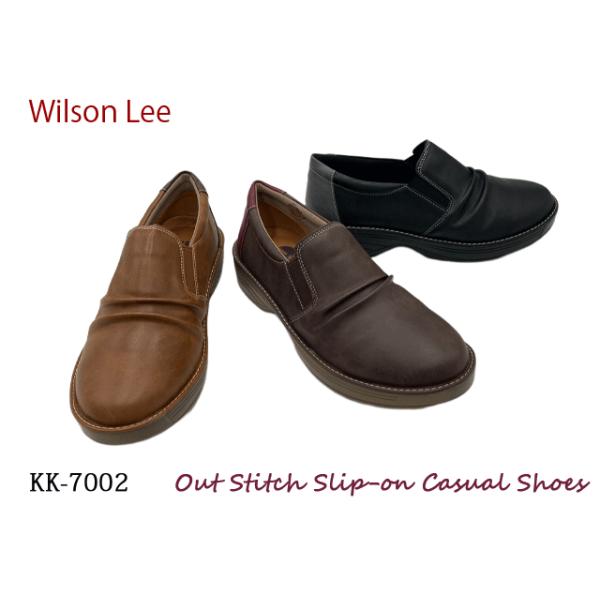 【在庫限り】Wilson Lee 人気 カジュアル コンビ スリッポン クッション 定番 柔らかい デイリー お出かけ KK7002