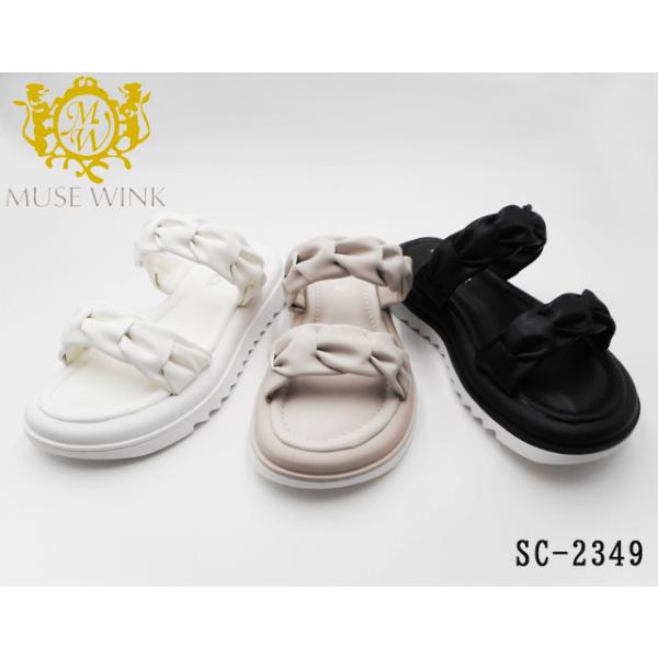 【SALE】MUSE WINK ミューズウィンク ねじれベルトサンダル フラットソール 軽量 SC2349