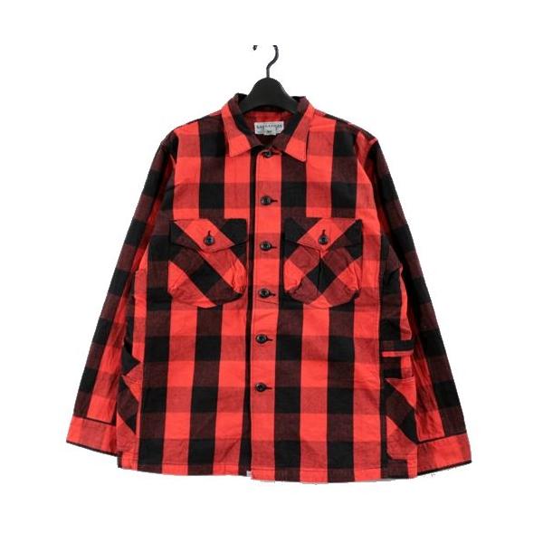 【美品】SASSAFRAS チェック シャツジャケット SASSAFRAS ササフラス Gardener Half (Twill) チェック シャツ M