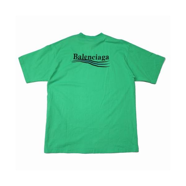 BALENCIAGA バレンシアガ キャンペーンロゴTシャツ S グリーン