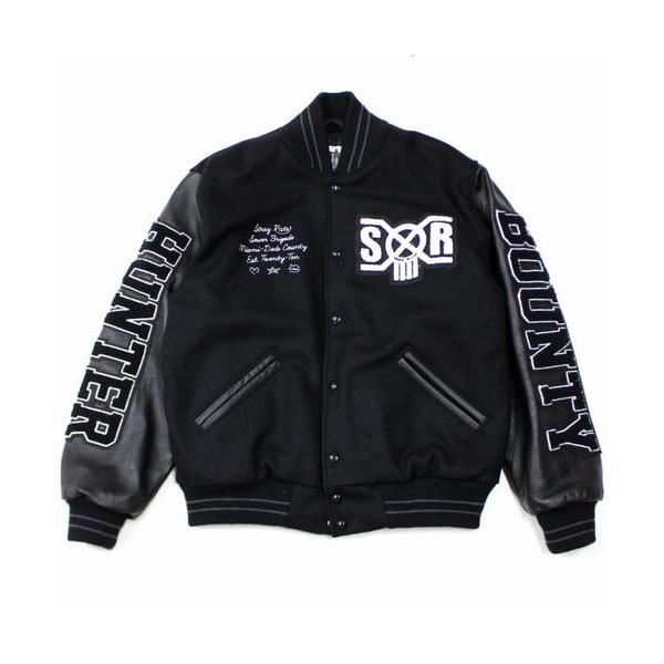 STRAYRATS × BOUNTY HUNTER 24AW Varsity Leather スタジャン M