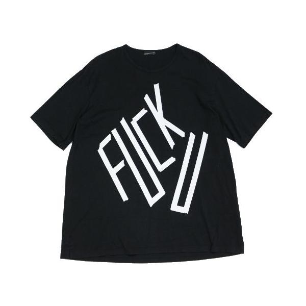 LAD MUSICIAN ラッドミュージシャン FUCK U ハードクロスビッグTEE Tシャツ 46 ブラック