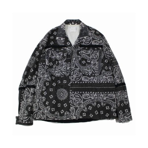Sacai サカイ 22SS Bandana Print Blouson バンダナプリントブルゾン 3 ブラック