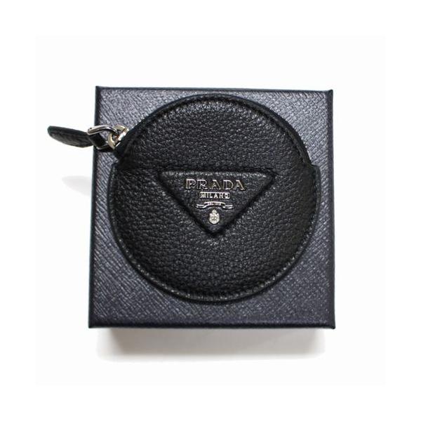 PRADA プラダ トライアングルロゴ レザー コインケース ブラック