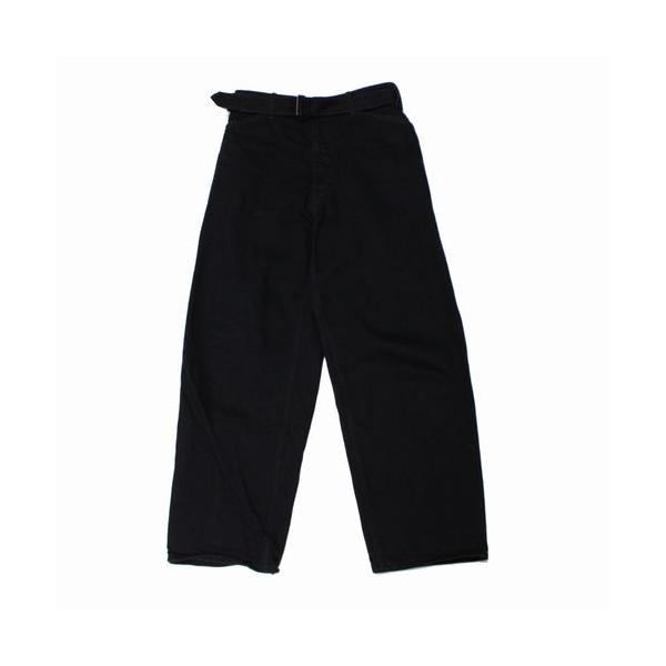 COMOLI コモリ 25AW ブラックデニム ベルテッドパンツ 2 ブラック