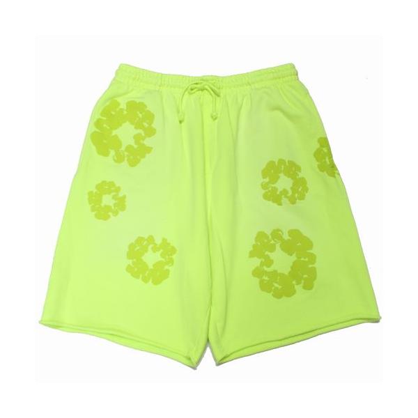 DENIMTEARS デニムティアーズ 25SS MONO COTTON WREATH SWEAT SHORTS モノ コットン リース スウェット ショーツ L ネオングリーン