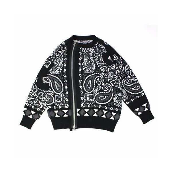 sacai サカイ 22ss bandana knit Sacai サカイ 22SS Bandana Knit Blouson バンダナニットブルゾン 2