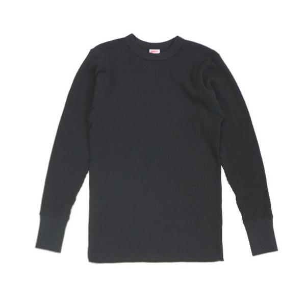FREEWHEELERS フリーホイラーズ CREW NECK THERMAL LONG SLEEVE SHIRT サーマル S ブラック