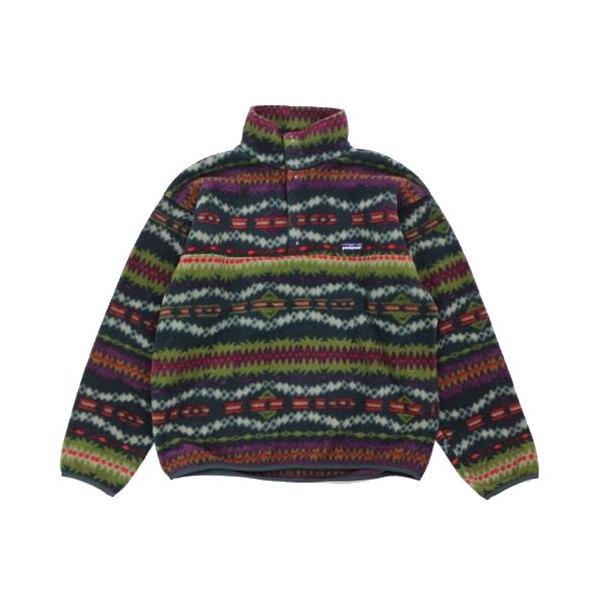 90s Patagonia snap-t パタゴニア モザイク 総柄　USA製 90s USA製 patagoniaパタゴニア モザイク 総柄 フリース スナップT XS