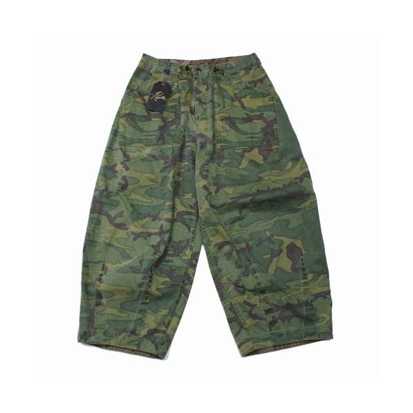 Needles ヒザデル パンツ S ワイド ニードルズ カーキ ニードルス Needles ニードルス 26SS Reversible H.D. Pant - Camo Twill