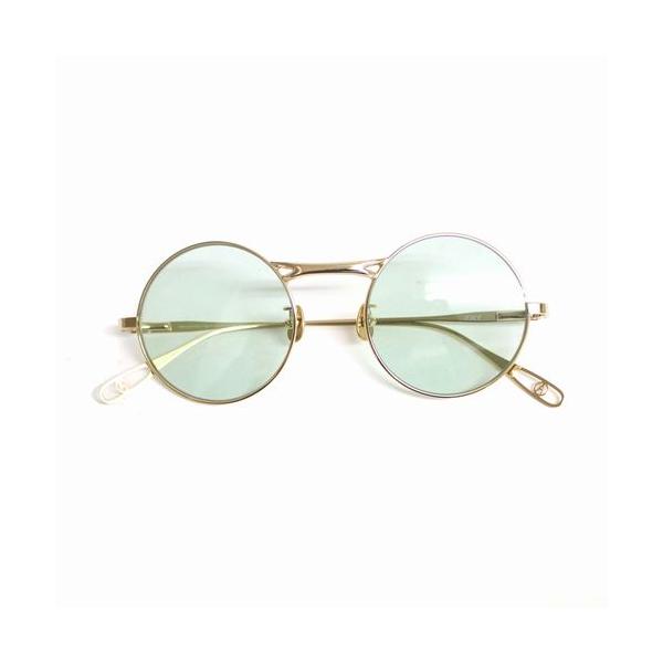 Mr.CASANOVA ミスターカサノバ JOEY Gold / Emerald Green Lens サングラス 50ｘ20-140 ゴールド×エメラルドグリーンレンズ