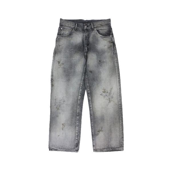 ANCELLM アンセルム AGING BLACK DENIM STRAIGHT 5P PANTS デニムパンツ 2 ブラック